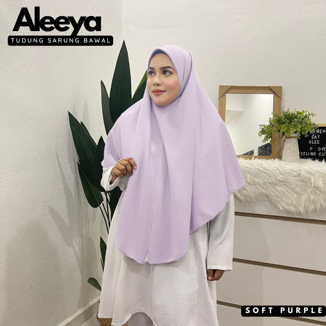 Tudung Labuh Aleeya - warna Soft Purple